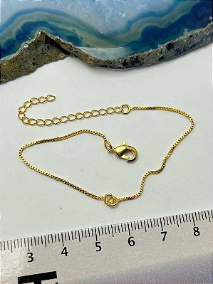 Pulseira bi partida veneziana Com 15Cm Mais Alongadora Banho Ouro Camada 2 Milésimos Com Verniz - 1 Unidade
