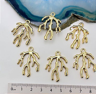 Pingente Coral Ouro - 01 Unid