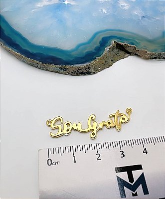 Pingente Sou Grato - 01 Unid - Banho De 02 Milesimos De Ouro 18K