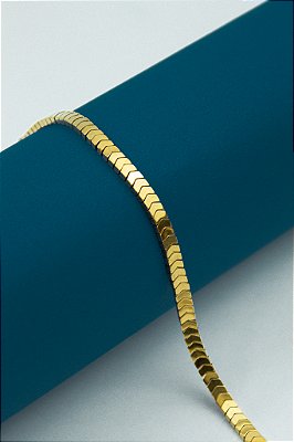 Fio Hematita Dourada Flecha 4Mm - O Fio