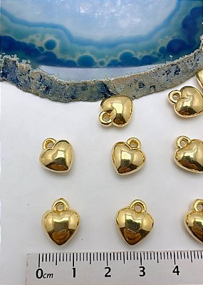 Pingente coracao ouro - 01 unid