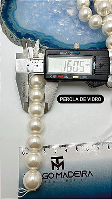 Fio Perola Vidro 16mm Champagne - O Fio