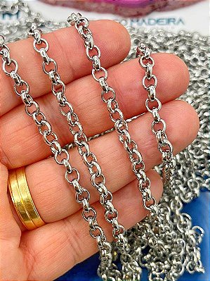 CORRENTE AÇO INOX GUARANA PORTUGUESA - 653 - NAO ESCURECE NUNCA - ACO 316 ARAME 1,5mm