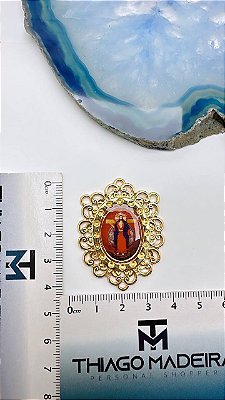 Pingente Religioso Com Resina - Santas Chagas De Jesus  - 01Unid