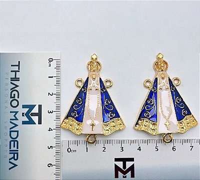 Pingente Religioso Nossa Senhora Aparecida 3 saídas - 01 Unid