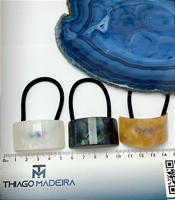 AMARRADOR ACRILICO CURVADO MADREPEROLA - 1 UNIDADE