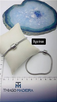 Pulseira Aço Inox 18cm - 1 unidade