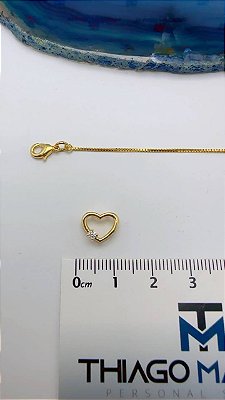 Pingente Coracao Ouro - 01 unid