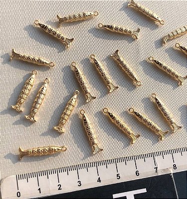 Pingente Peixe Ouro - 01 Unid