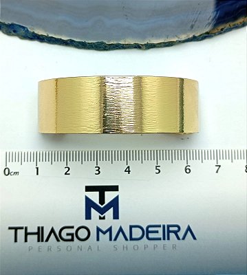 PRESILHA METAL CURVADA DOURADA - 1 UNIDADE