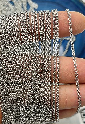 CORRENTE ACO INOX CADEADO ARAME 0,65MM - NAO ESCURECE NUNCA - 1 METRO