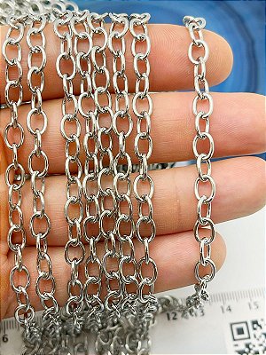 CORRENTE ACO INOX CADEADO ARAME 1,20MM - NAO ESCURECE NUNCA - 1 METRO