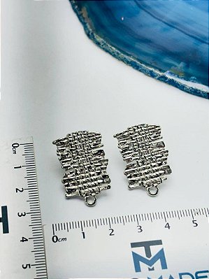 Base de brinco Níquel branco - O par