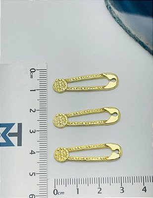 Pingente alfinete fake Ouro - 01 unid