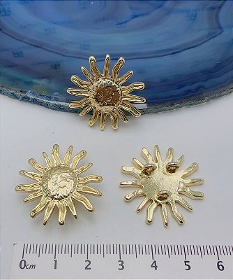 Pingente Sol 3 Saidas Ouro - 01 unid