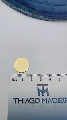 Pingente Redondo Medalha 18mm Ouro - 20 peças