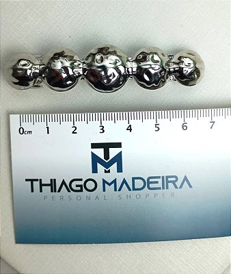 PRESILHA BOLA AMASSADO NIQUEL - 1 UNIDADE