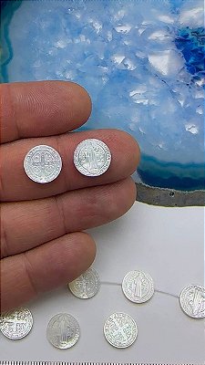 Pingente Religioso Passante Sao Bento Madreperola - 01 Und