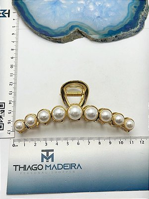 Piranha Perola  -  metal dourado - 1 unidade