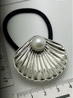 Amarrador Concha com perola - metal niquel - 1 und