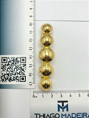 Presilha Bolinhas metal dourado - 1 unidade a