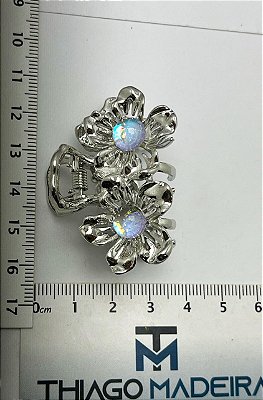 Piranha Flor metal niquel - 1 unidade
