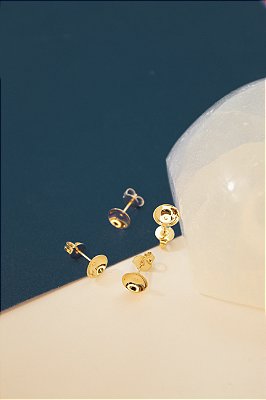 Base De Brinco Ouro 8mm - O Par