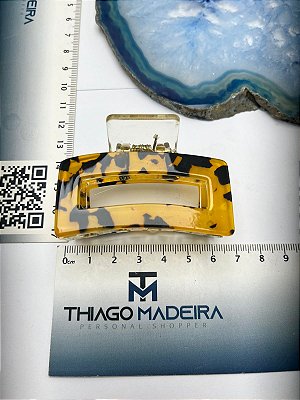 Piranha retangular acrilico com acetato cores variadas - 1 und