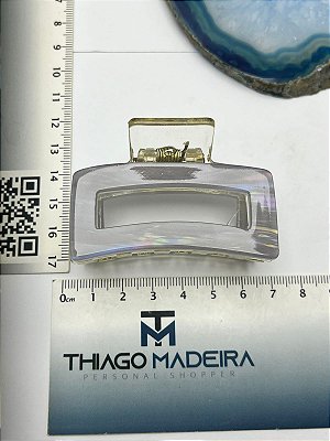 Piranha retangular acrilico com acetato cores variadas - 1 und
