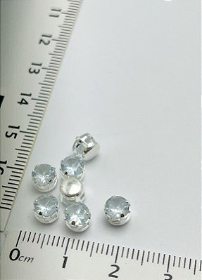 Pingentes Zirconia Na Caixa banho prata semijoia com 50 milésimos de camada - 07 Undidades