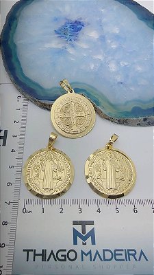 Pingente Sao Bento Ouro - 01 und