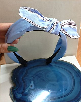 Tiara de lenço de cetim Azul claro - 1 unidade