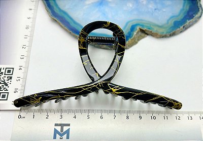 Piranha metal esmaltado preto- 1 unidade