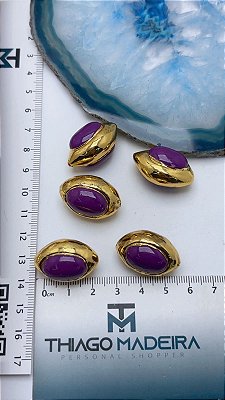 Pingente Pedra Oval Ouro - 01 Und