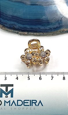 Mini piranha de flor metal dourado e niquel - 1 und | Tudo para montagem |Thiago Madeira