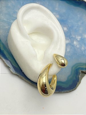 Brincos Gota conjunto Grande e pequena - 2 pares