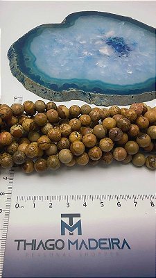 Fio Pedra 8mm Jaspe Madeira - O Fio