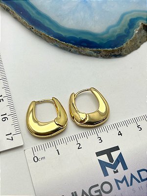 Brinco Argola click ouro - 1 par