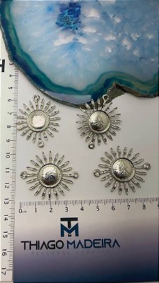 Pingente Sol 2 Saidas Niquel - 01 Und