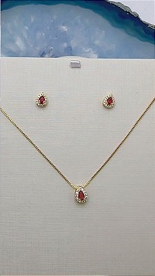 Conjunto Gota Cravejado - 01 Conjunto