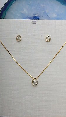 Conjunto Gota Cravejado - 01 Conjunto