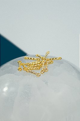 Entremeio Palito 15mm Ouro 18K - 30Pçs