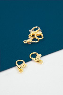 Fecho Lagosta 14mm Ouro - 10Pçs