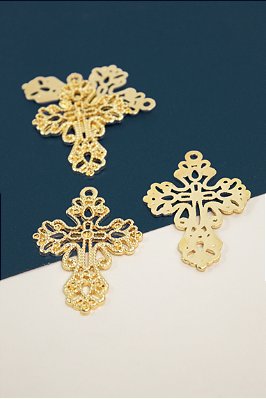 Pingente Religioso Cruz Ouro - 01 und