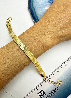 Pulseira fita 8mm ouro - 01 Unid