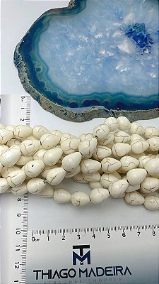 Fio Gota Howlita 10x13mm - o Fio