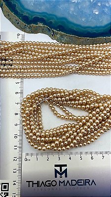 Fio Perola Shell 4Mm Dourada - O Fio