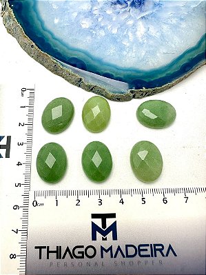 Pingente Pedra Natural 15x20Mm Meio Furo  - 01 Und