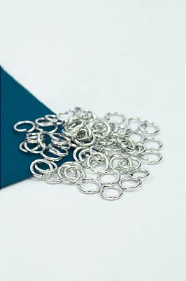 Argolinha 7Mm Aço Inox - 100 Pçs