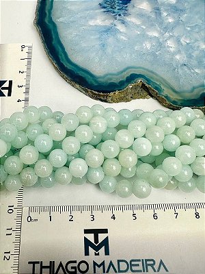 Fio Pedra 8Mm Jade Verde Claro - O Fio